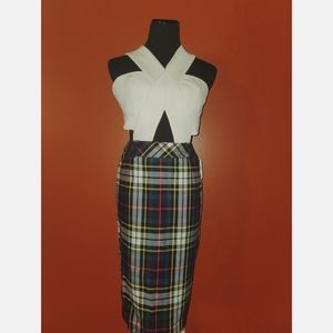 Women's Plaid Midi Skirt